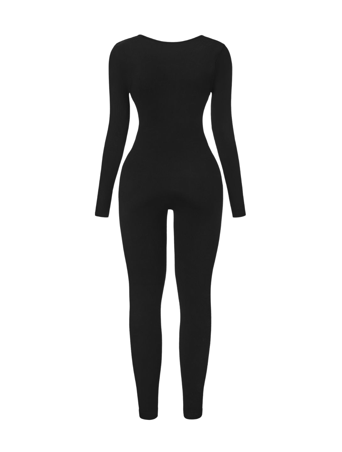 Ribbed Square Neck Jumpsuit