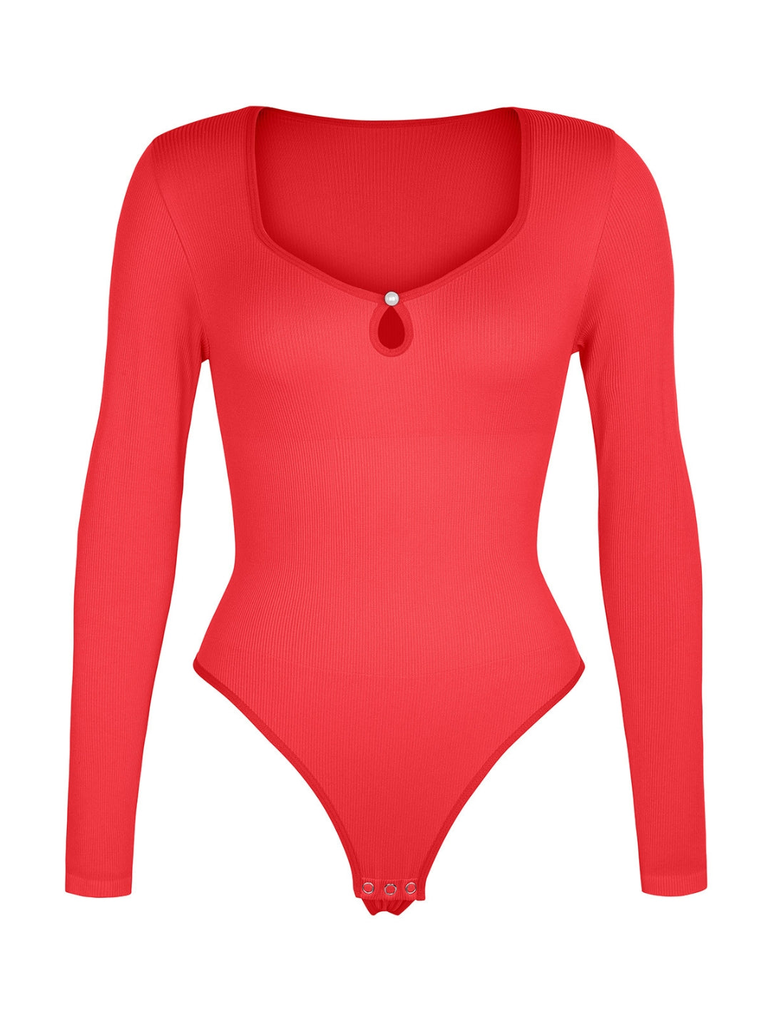 Hollow Scoop Neck Thong Bodysuit