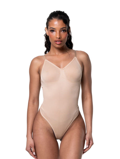 Low Back Snatched Thong Bodysuit - HeyShape