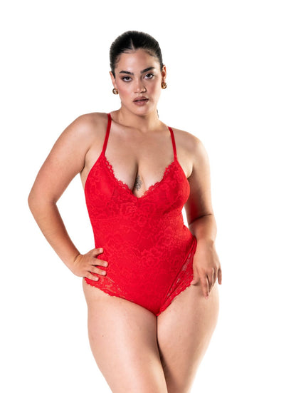Shapewear Laced Bodysuit - HeyShape