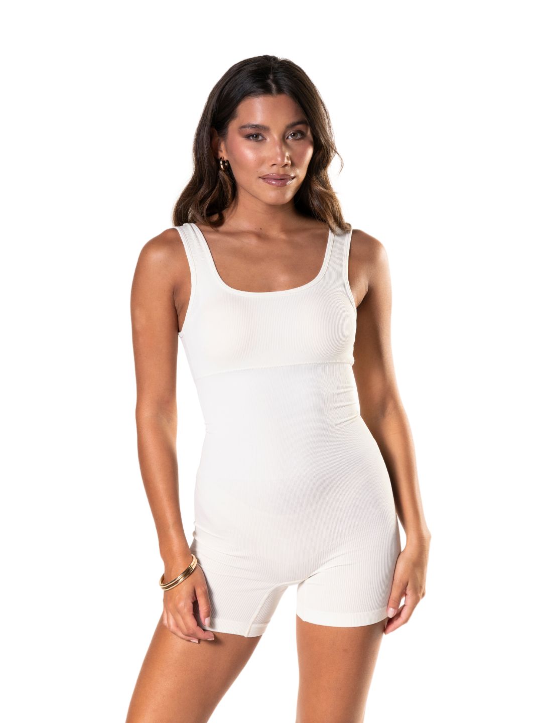 Square Neck Shapewear Jumpsuit - HeyShape